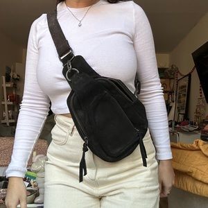free people hudson sling bag black